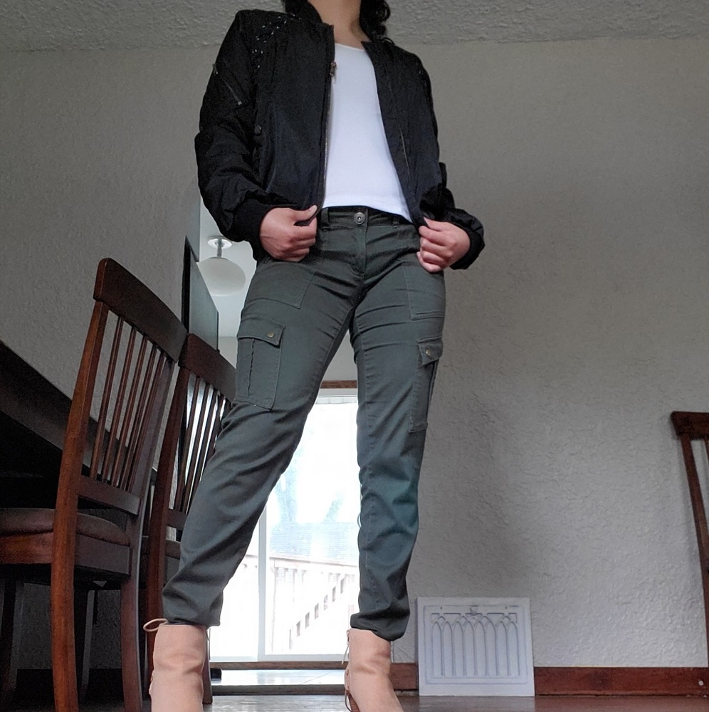 Steve Madden Lace detail bomber jaket - Picture 4 of 7